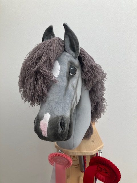 graues Hobby Horse schattiert von vorn