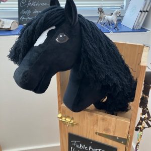 Hobby Horse schwarz in Stallbox