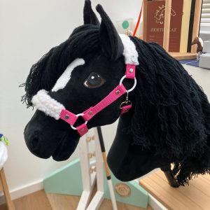 Hobby Horse schwarz mit Halfter rosa und Plüsch